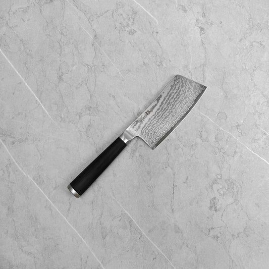 Shikisai Miyako AUS-8 Damascus Mini Chopper 120mm