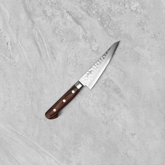Tsunehisa VG10 Tsuchime Damascus Brown Western Honesuki 150mm