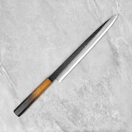 Sakai Takayuki Homura Guren Blue #2 Kurouchi Tsuchime Yanagiba 300mm (by Itsuo Doi)