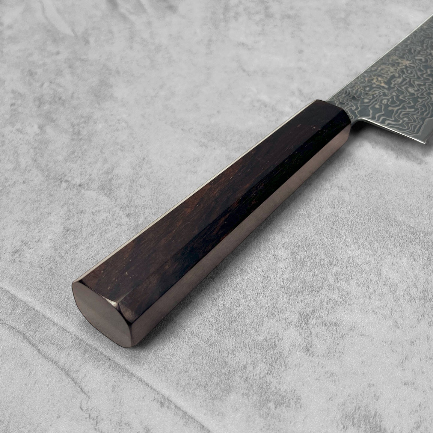 Hatsukokoro Ryuhyo Kurozome SG2 Damascus Kiritsuke Gyuto 210mm