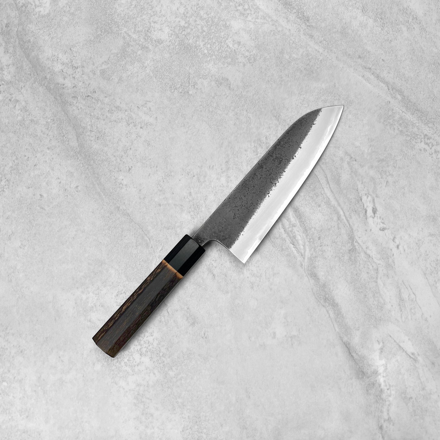 Toshihiro Wakui White #2 Kurouchi Nashiji Santoku 180mm