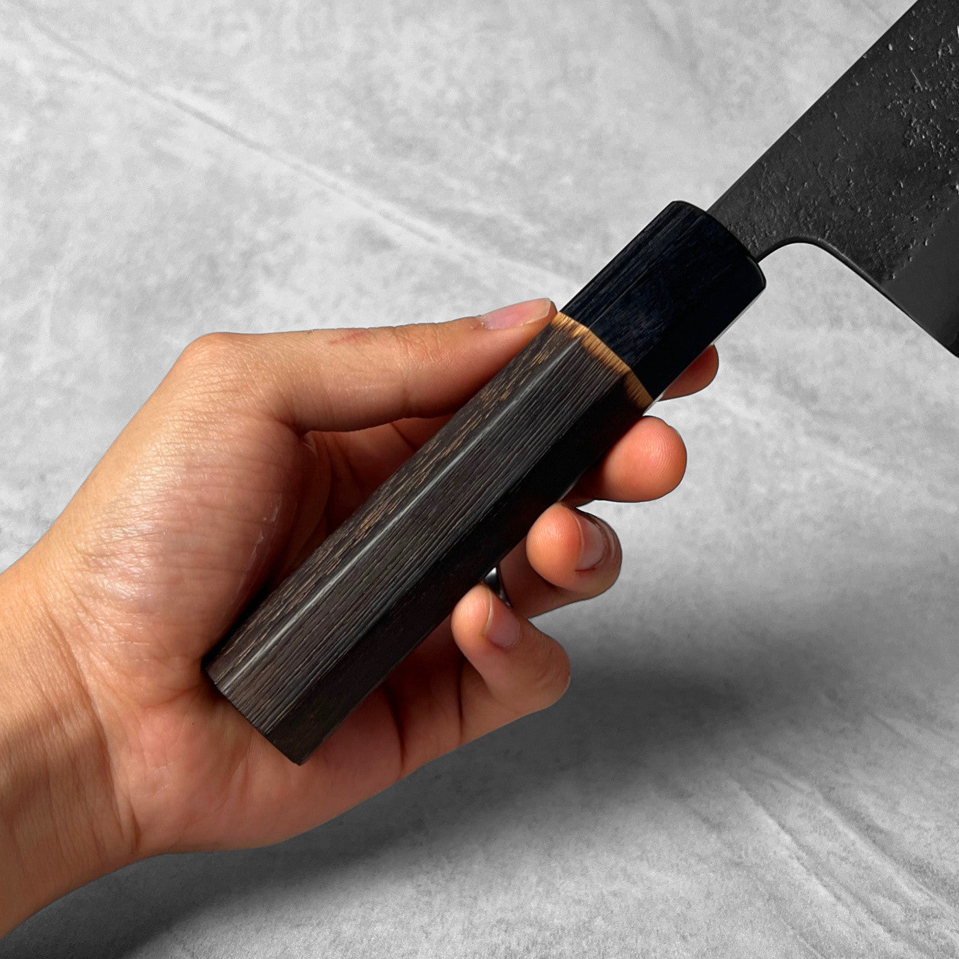 Toshihiro Wakui White #2 Kurouchi Nashiji Santoku 180mm
