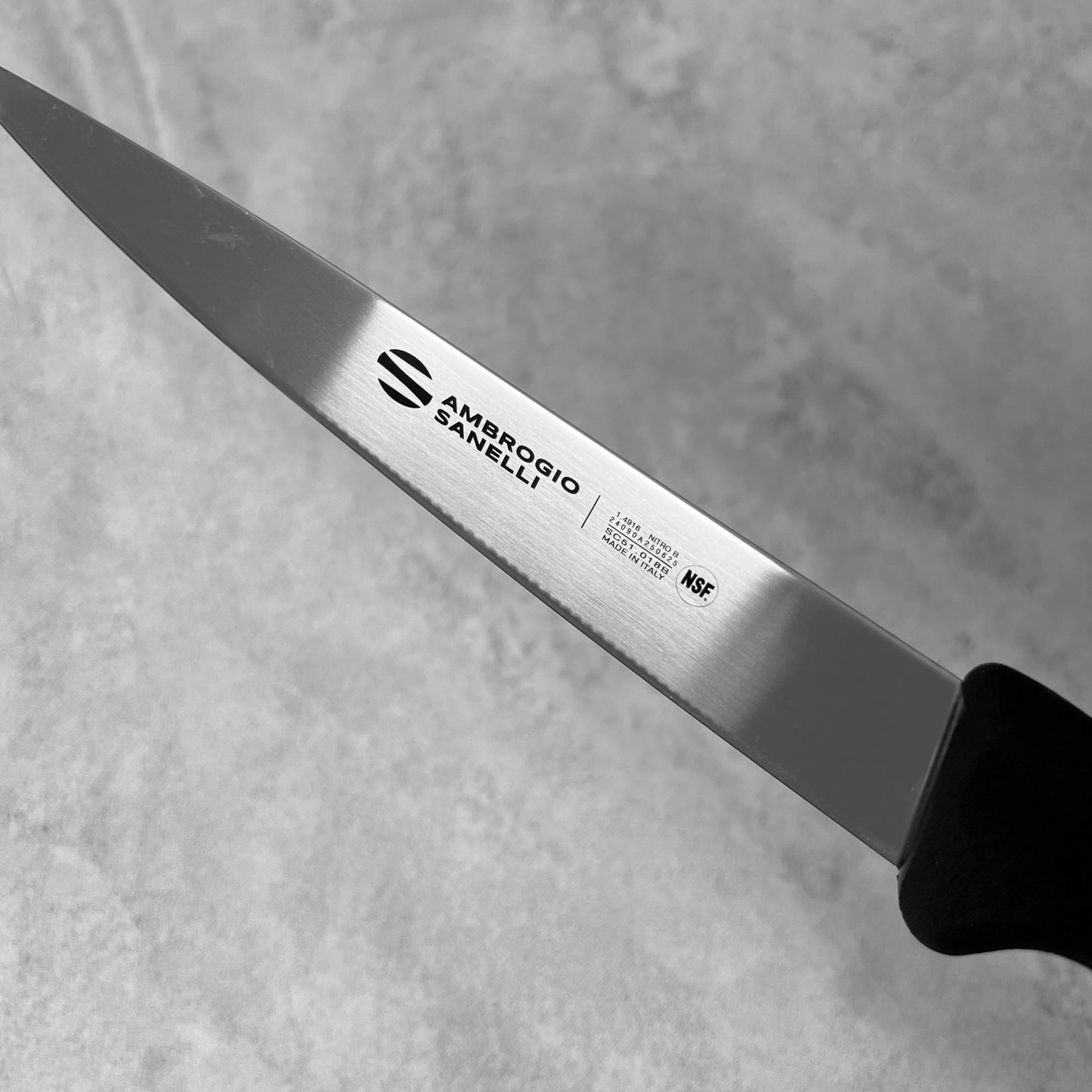 Ambrogio Sanelli Supra Nitro-B Flexible Fish Filleting Knife 180mm (Black)