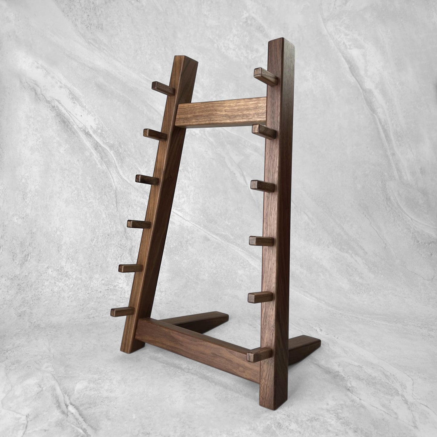 6-Tier Walnut Knife Stand