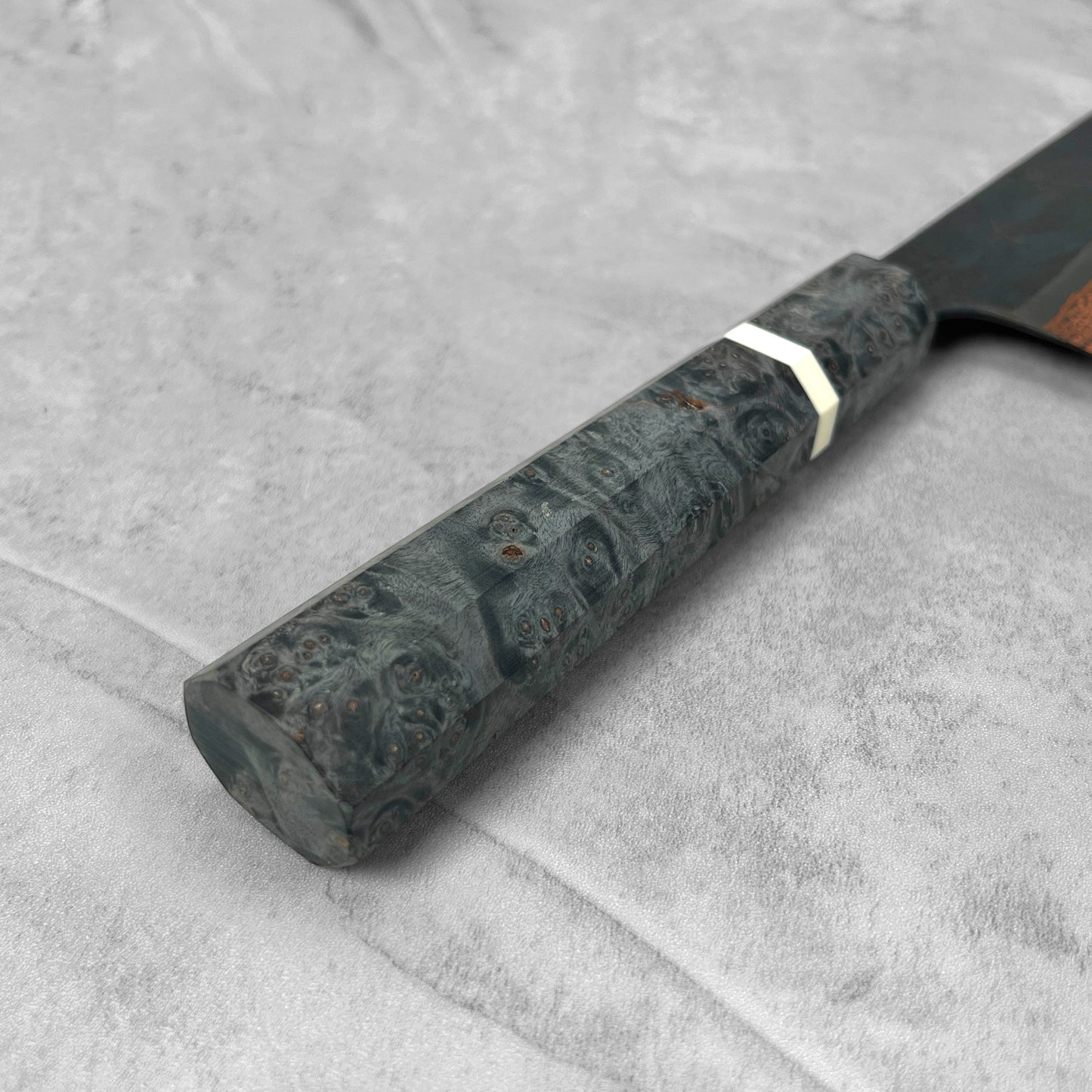 Hatsukokoro Yorokobi SLD Kurouchi Copper Damascus Gyuto
