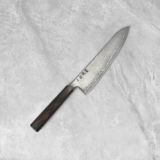 Hatsukokoro Hikari SLD Damascus Kurozome Gyuto 210mm