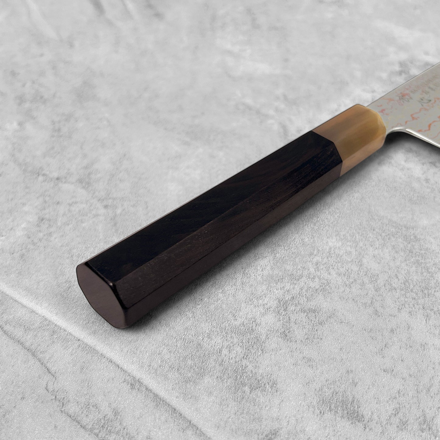 Hatsukokoro Kujaku V-Toku2 Rainbow Damascus Gyuto 210mm