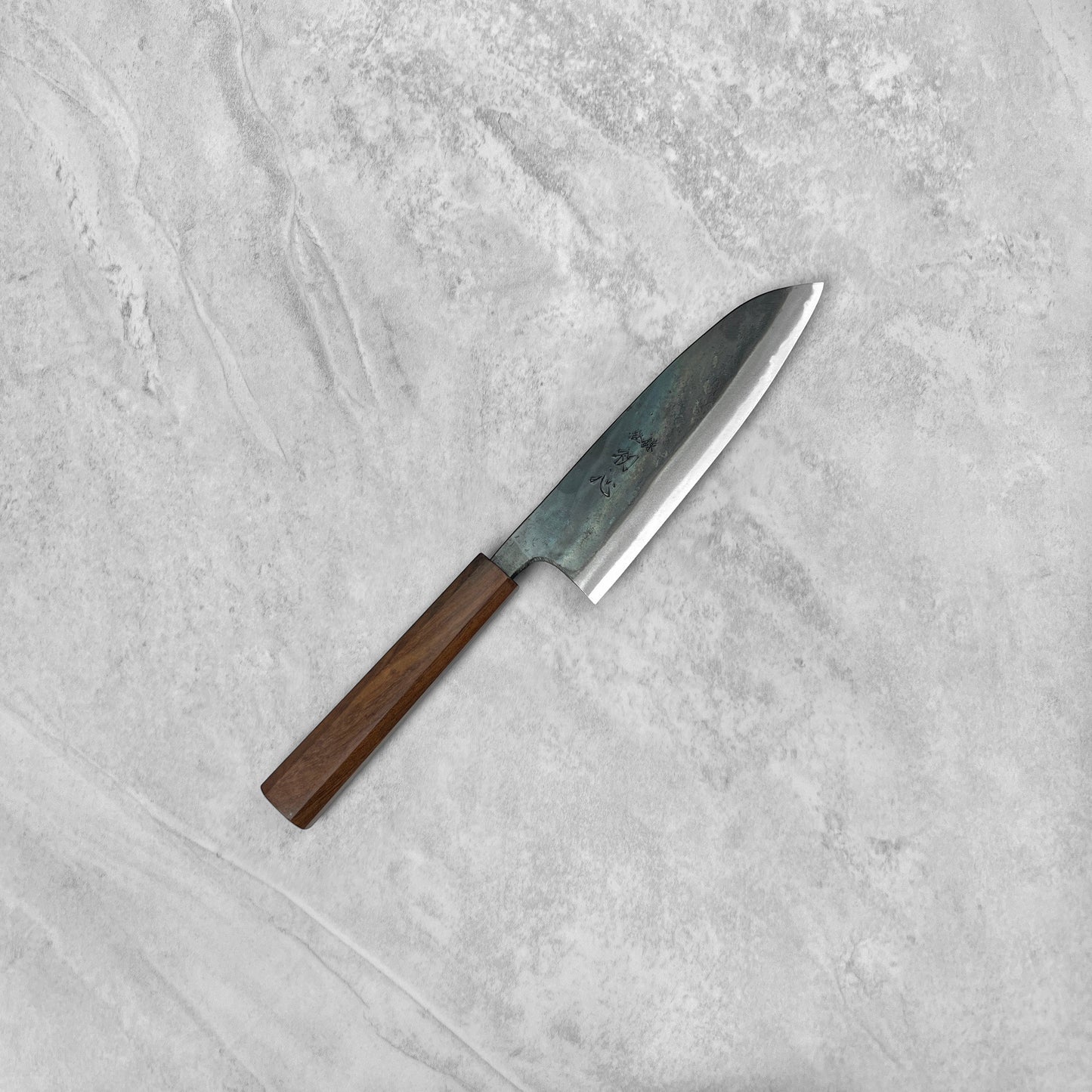 Hatsukokoro Kokugei Blue #1 Kurouchi Santoku 165mm