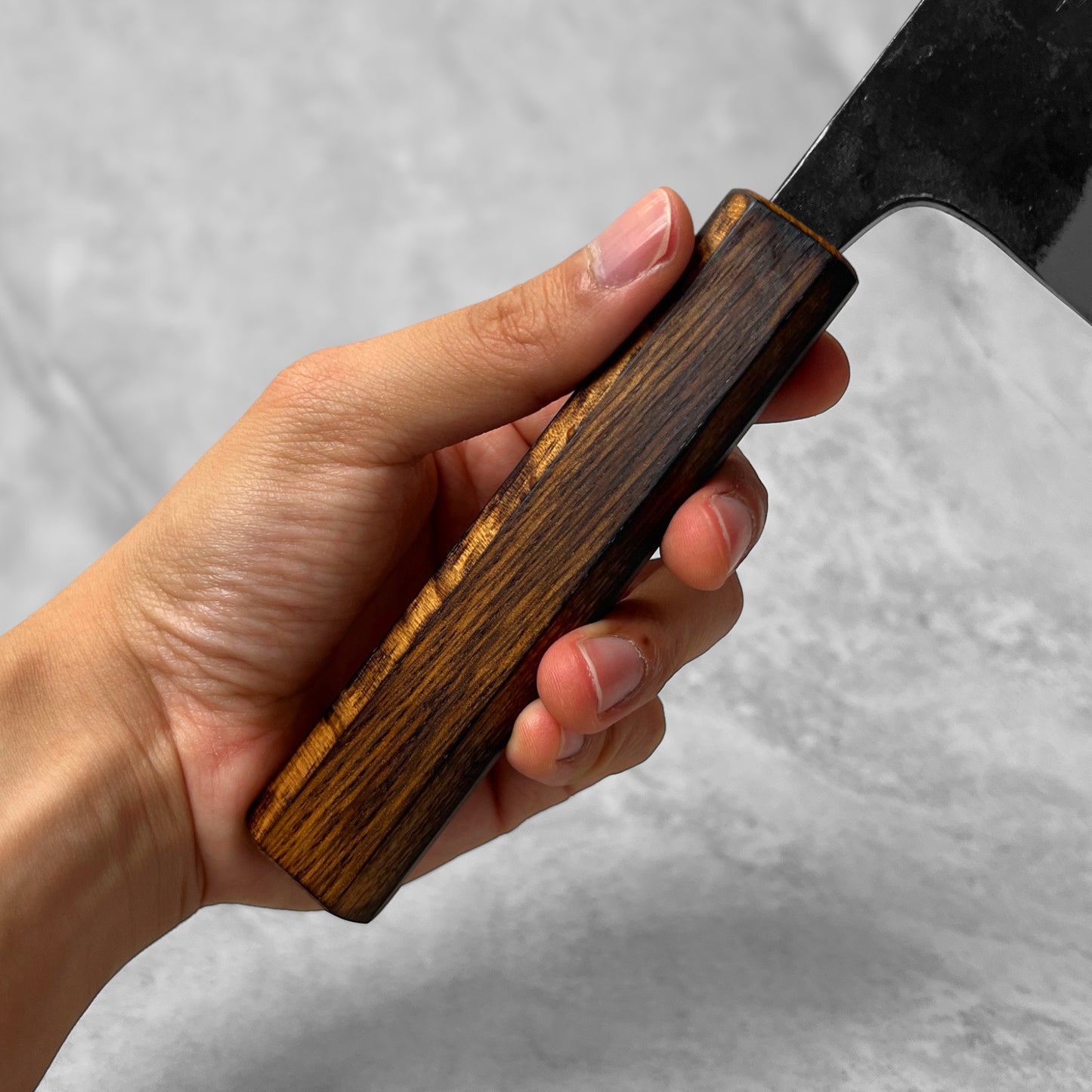 Hidetsune Blue #2 Kurouchi Double Beveled Deba 165mm