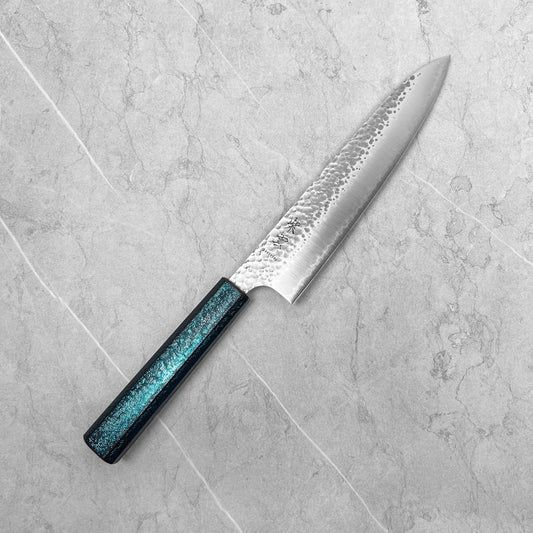 Seki Kanetsugu Shiun VG10 Cerulean Blue Gyuto 200mm