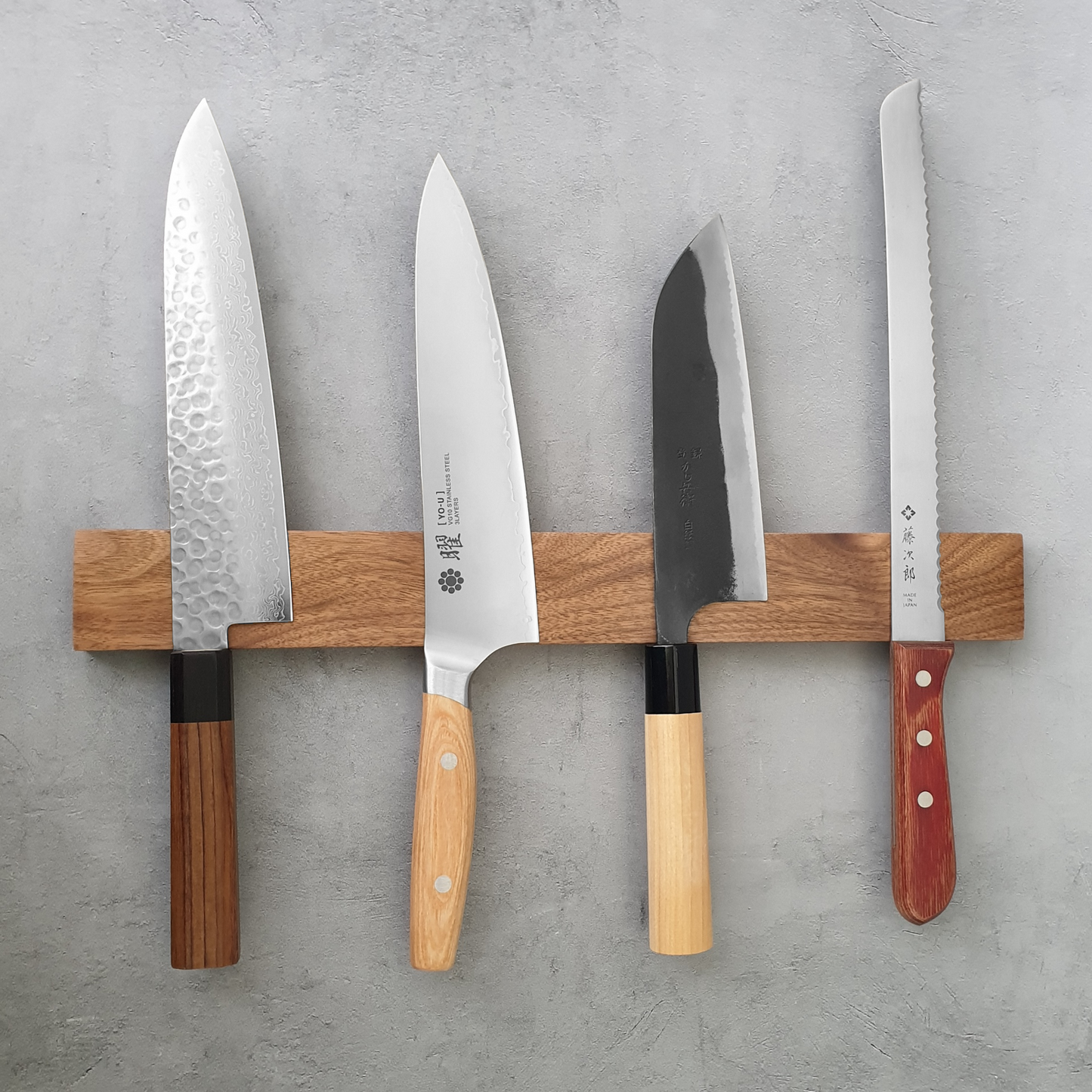 Acacia Wood Magnetic Knife Block